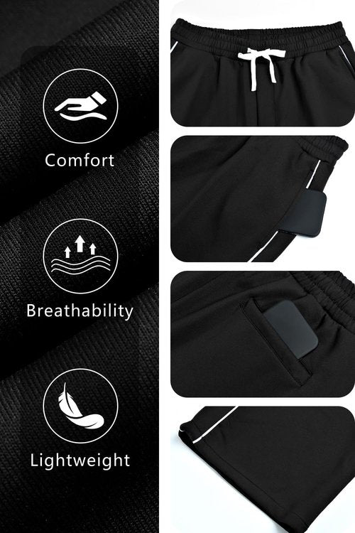 GINGTTO Mens Baggy Sweatpants Wide Leg Y2k Track Pants Men Loose Fit Open Bottom Sweat Pants for Men Black L