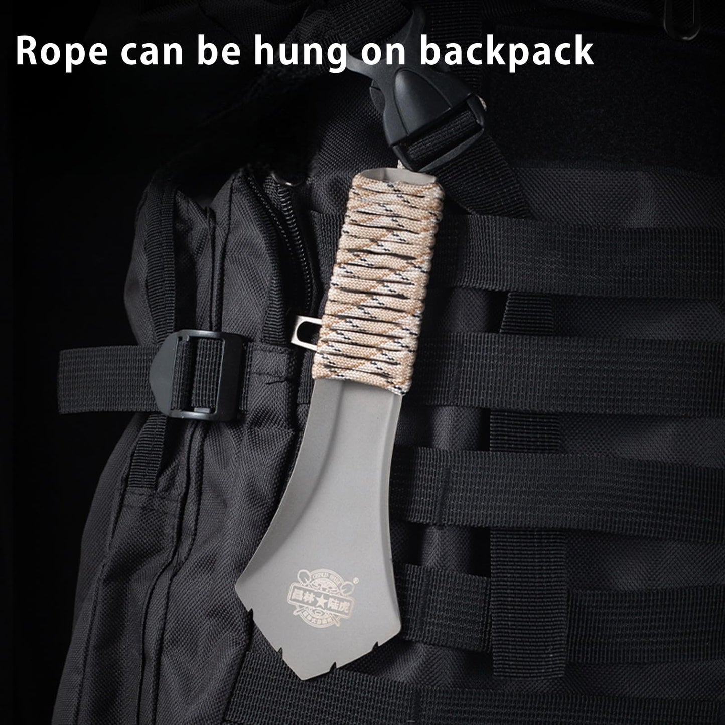 Tioneer Ultralight Backpacking Trowel TA2 Titanium Hand Camping Shovel Garden Trowel Small Potty Multitool with Anti-Slip Hand Rope for Outdoor Hiking Camping