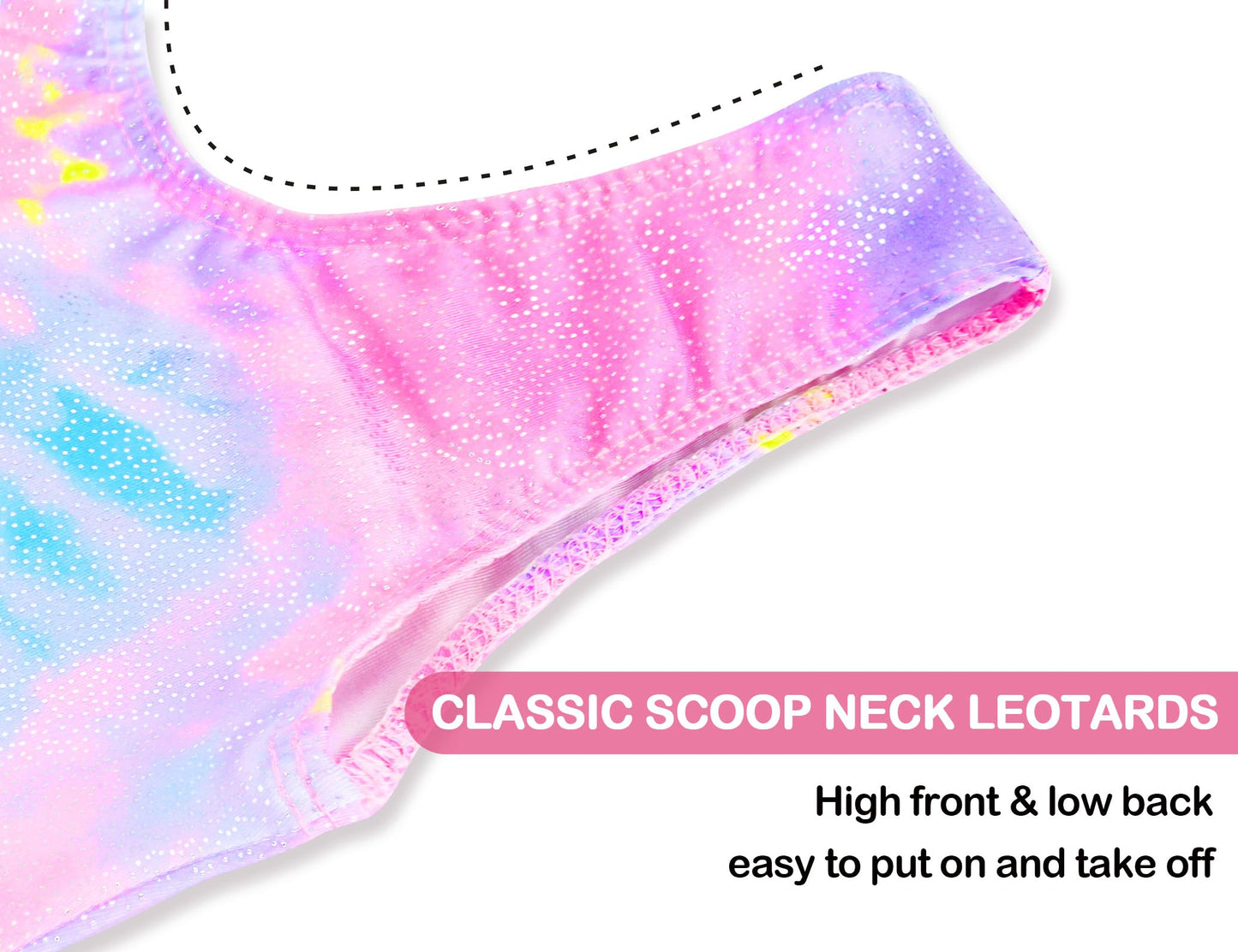 Domusgo Gymnastics Leotards for Girls 4t 5t Pink Purple Sparkly One Piece Tumbling Outfits