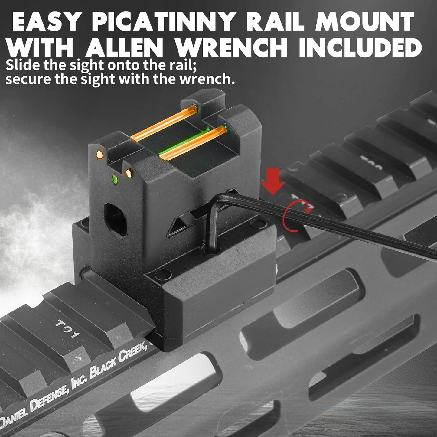 ZBULAR ZR-L3 Fiber Optic Front & Rear Sight - Multiple Aiming Methods for Precision Shooting