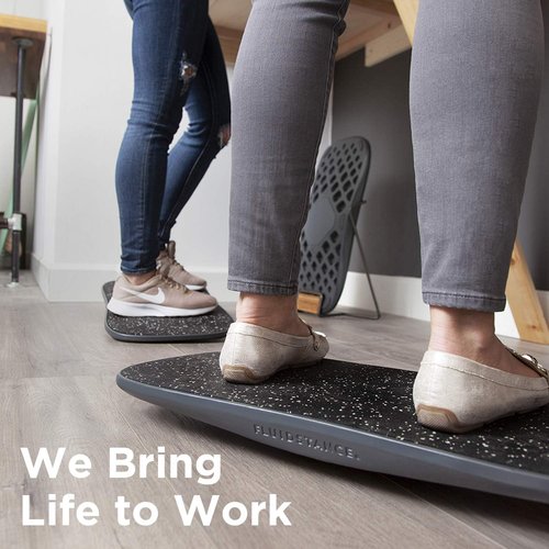 FluidStance Adult Balance Board - USA-Made Anti-Fatigue Wobble Board for Standing Desks | 360° Rocker Design