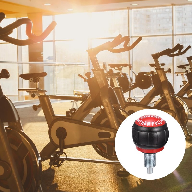 uxcell Fitness Equipment Pull Pin Spring Knob, M16 x 1.5, Black Red, 6pcs