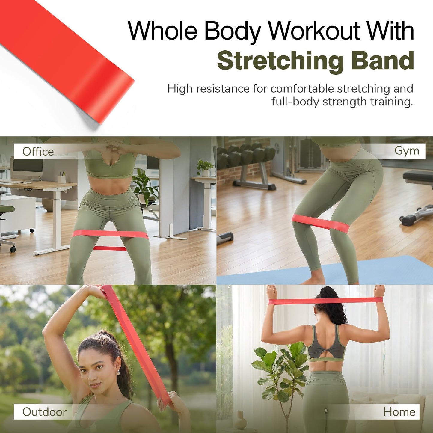 LTHTRADE 5 in 1 Foam Roller Set - Deep Tissue Foam Roller, Muscle Roller Stick, Massage Ball, Resistance Band for Physical Therapy & Deep Tissue Muscle Massage (Orange)