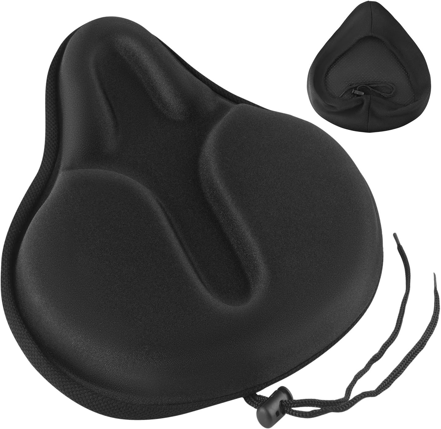 MSDADA Large Gel Bike Seat Cover - Extra Soft Cushion for Men & Women | Fits Indoor & Outdoor Cycling (11.41" x 10.24")
