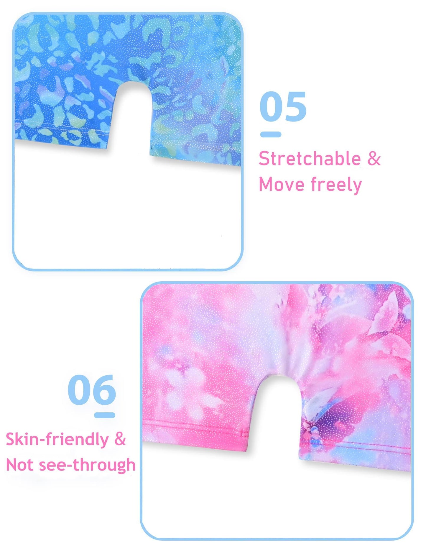 Tstiti Gymnastics Leotards for Girls 2 Pack Sparkly Kids Biketards Dance Unitards Matching Hair Scrunchies
