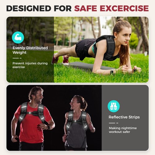 BAGAIL Comfort-Fit Weighted Vest - Even Weight Distribution for Faster Weight Loss | No-Chafe Design, 5-30lbs