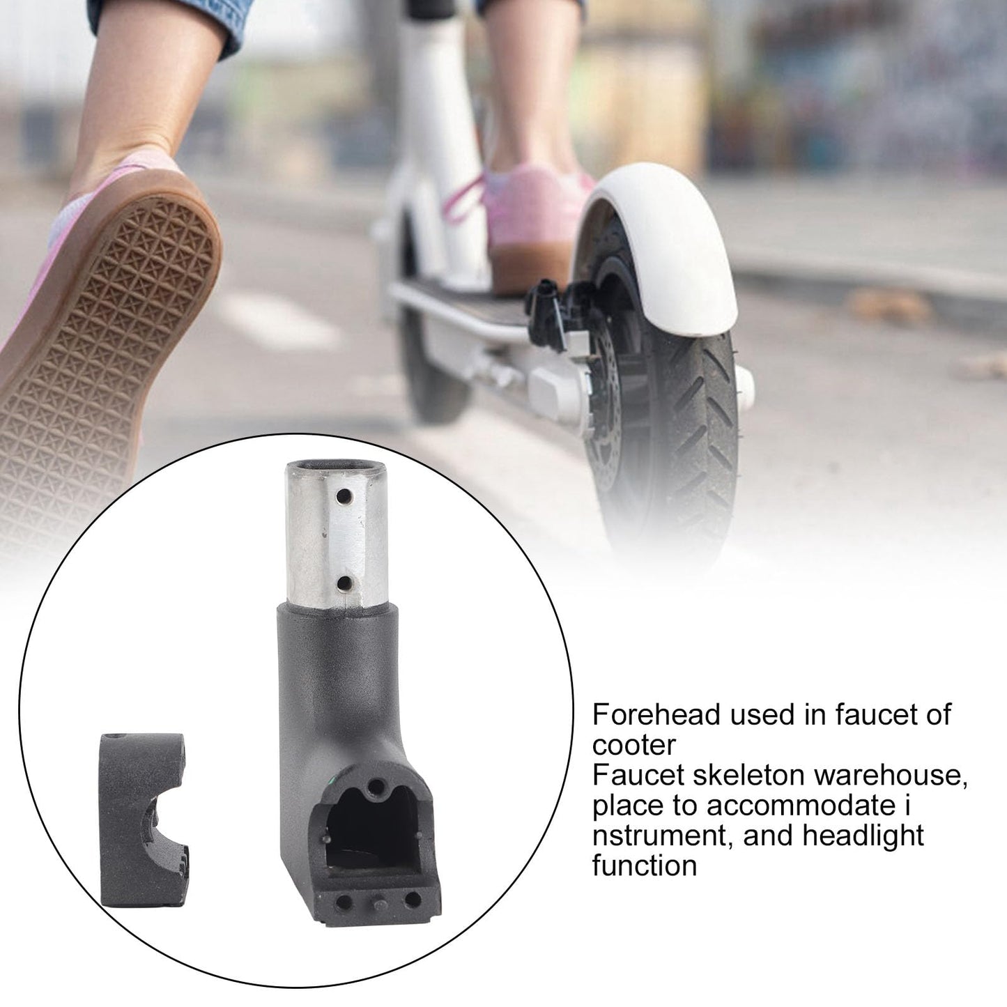 Scooter Headset Upgrade Kit Steel Forehead Mounting Bracket Pressure Clamp for M365 PRO Dashboard