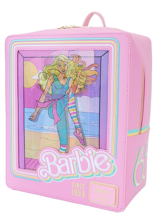 Loungefly Barbie 65th Anniv. Doll Box Triple Lenticular Mini Backpack | Barbie Accessories Standard