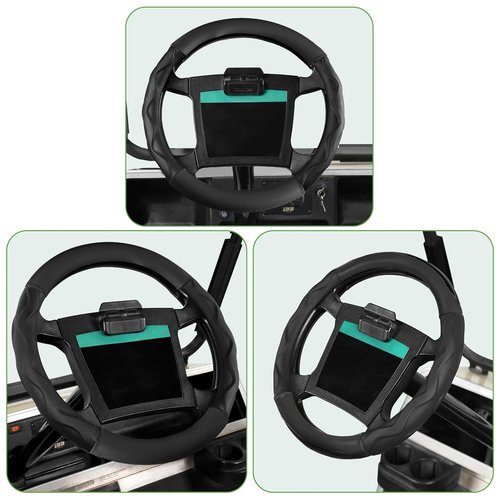 10L0L Golf Cart Steering Wheel Cover for Yamaha, Club Car DS & Precedent, 14 Inch Black