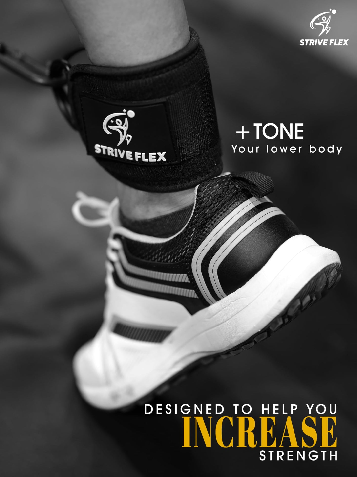 Ankle Straps for Cable Machines - One Size Fit with Premium Padding, Glute Kickback Ankle Strap for Women & Men, Booty Workouts, Hip Abductors & Lower Body Exercises Equipment (Black)