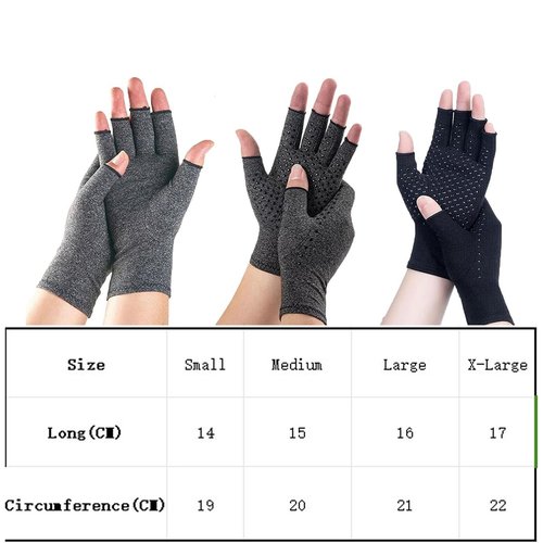 Worzwin Premium Bamboo Gloves, Compression Bamboo Arthritis Gloves, Bamboo Compression Gloves for Women, Men (Gray, Small)