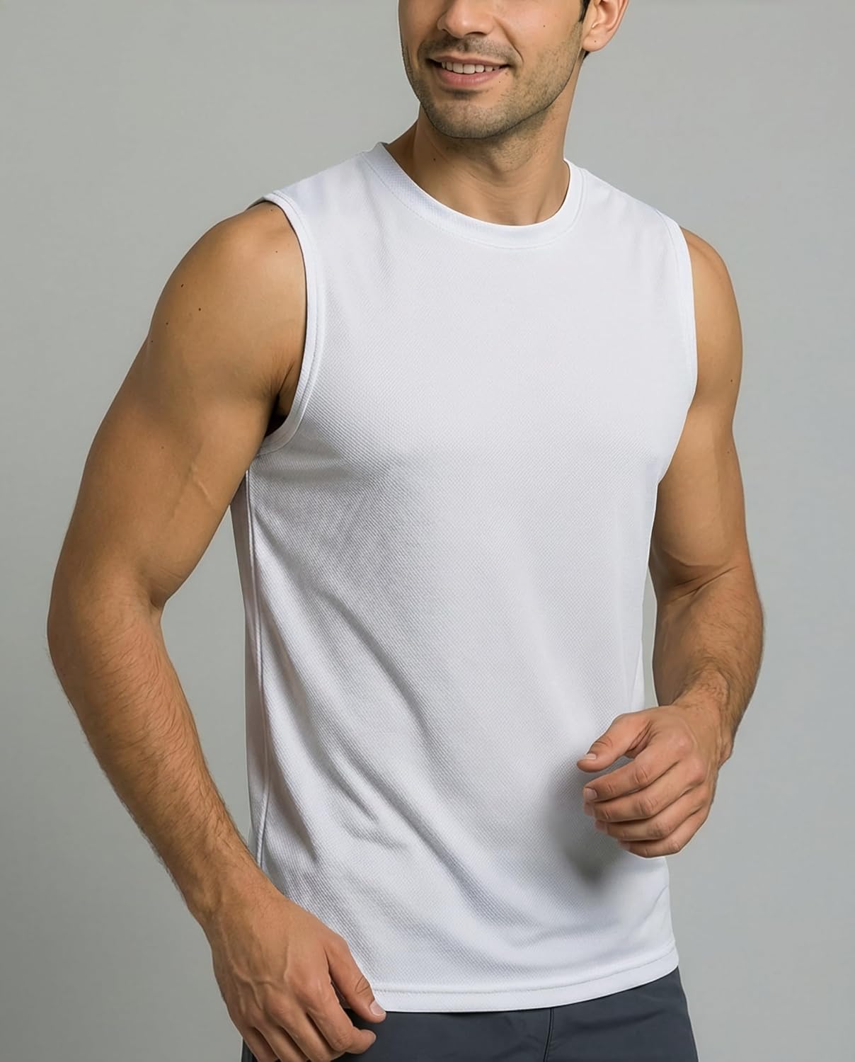 Real Essentials Men's Mesh Active Athletic Tech Tank Top - 5 Pack for Workout & Training | Big & Tall Available