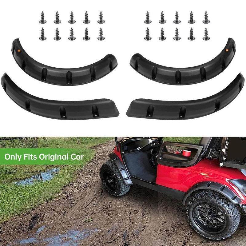 10L0L Golf Cart Front Rear Fender Flares for Yamaha G29 Drive Gas & Electric, with Metal Hardware, Set of 4(Not Fit Modified Models)