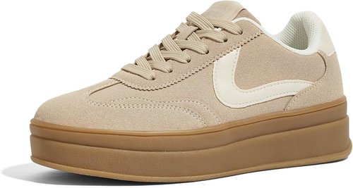 Lucky Step Women's Platform Sneakers - Retro Casual Walking Shoes with Thick Sole | Stylish Tennis Trainers