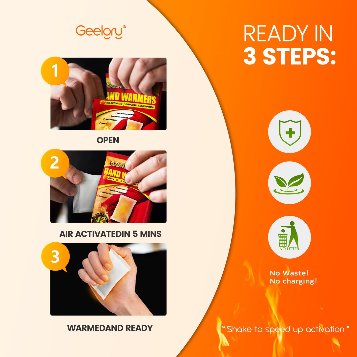 Hand Warmers Disposable 240Pcs, Long-Lasting Up to 12 Hours for Warm Body, Safe Portable for Hand and Foot, Heater for Camping, Fishing, Winter for Women Men Mom Dad