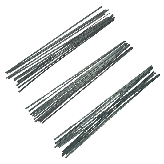 FOXBC Skip Tooth Scroll Saw Blade Plain End Assortment, 36 Pack, Replacement for Olson Saw FR49400