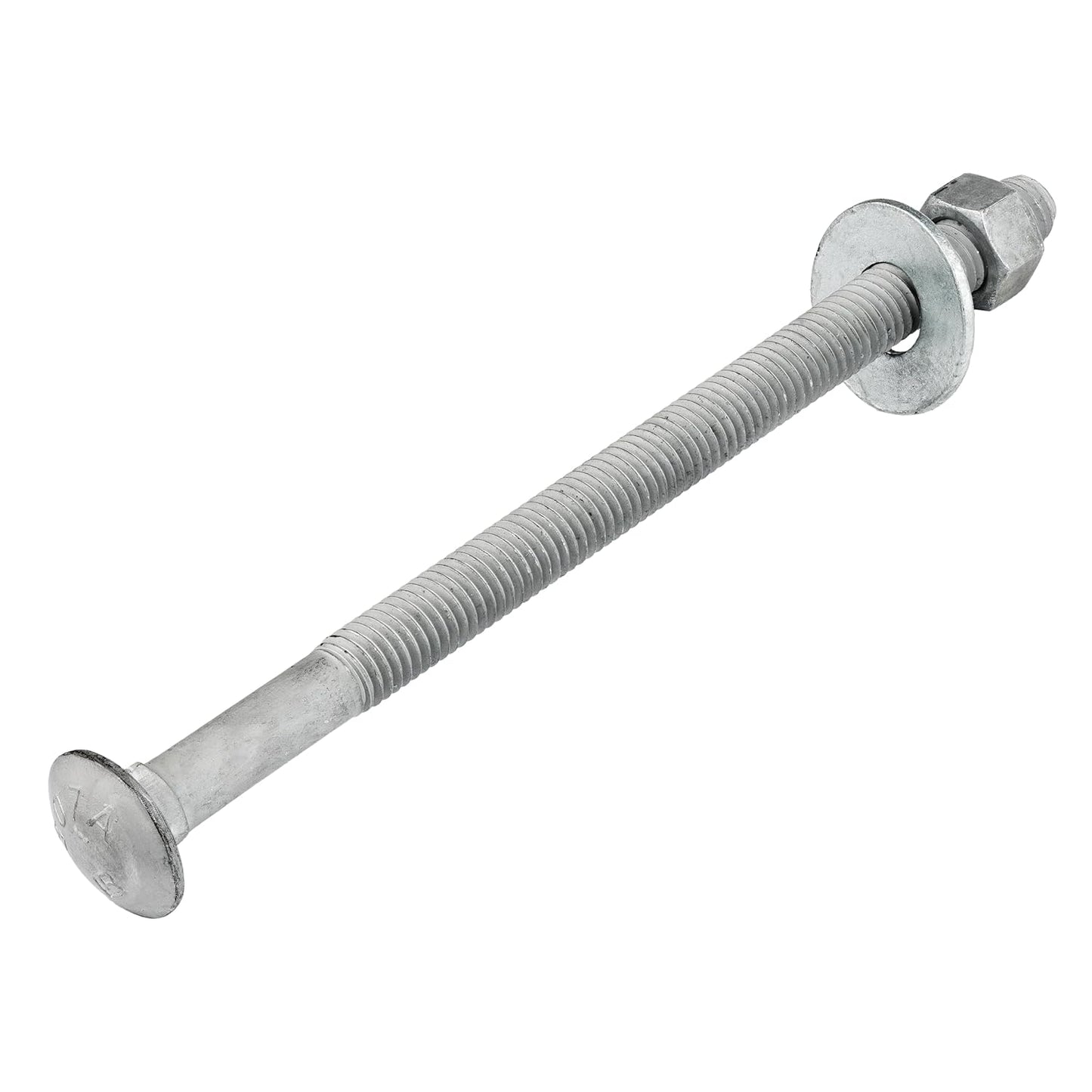 Galvanized Carriage Bolt Kit - 25 Pack 1/2" x 6" with Washers & Hex Nuts for Outdoor Use