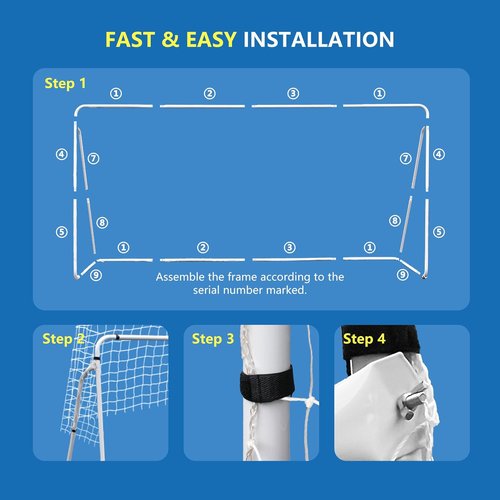 F2C Soccer Net - 12x6 FT Portable Soccer Goal for Kids & Adults | Durable Steel Frame with Carry Bag