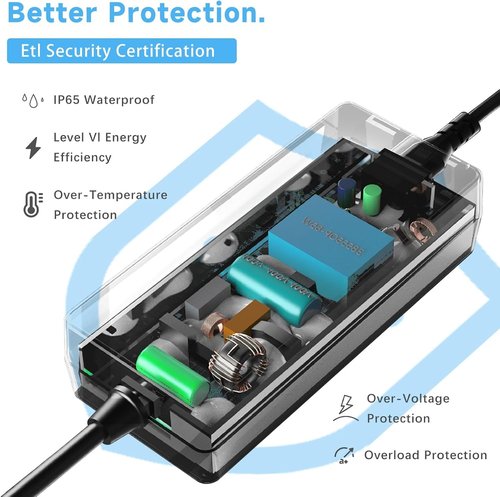 Xeriyvo 42V 1.7A AC Adapter Compatible with Segway Ninebot ES1 ES2 ES3 ES4 MAX ES4 Plus M365 G30LP E22 E25 T15 F20 F20 F20A F20D F25 F25E F30 F30D F30E F30S F40 F40D F40E D18 D28 D38 71W Charger