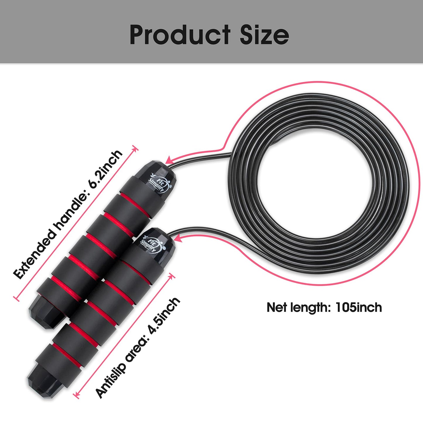 Fit Simplify Skipping Rope with Ball Bearings
