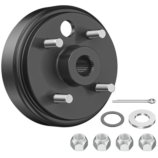 CLUBRALLY Golf Cart Brake Drum, Large Hole Fine Splined Brake Drum Assembly for 1991-Up EZGO and 1996-Up Columbia, OEM#21807-G1, 41843-94（1 PCS）