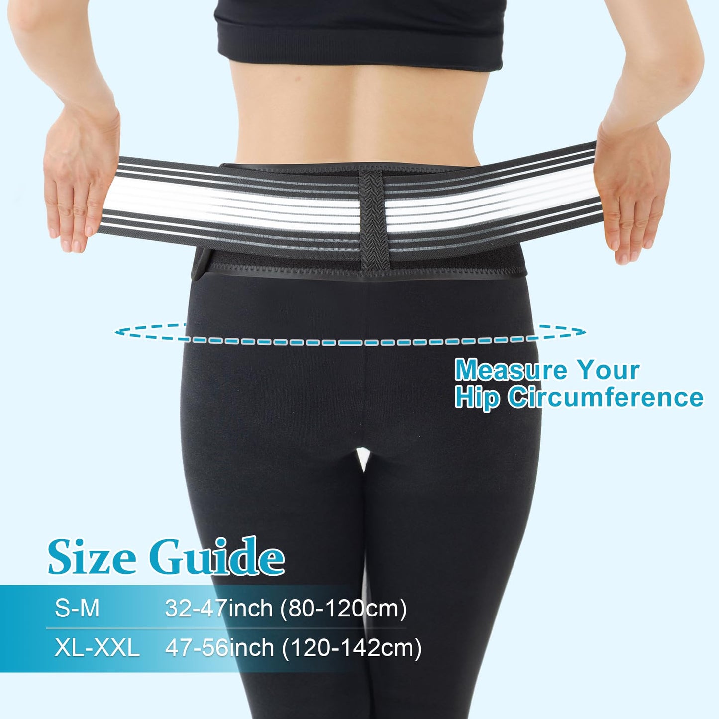 Zekeson Back Brace for Lower Back Pain, Si Belt, Sciatic Nerve, Relief for Sciatica, Hip, Spine Pain, Pelvic, Sacroiliac Belt-Breathable & Adjustable Lumbar for Women and Men