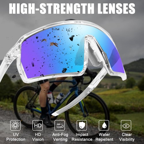 eyeezi Polarized Sports Sunglasses UV Protection Ventilation Design Outdoor Sports Running Cycling Baseball Glasses for Men Women