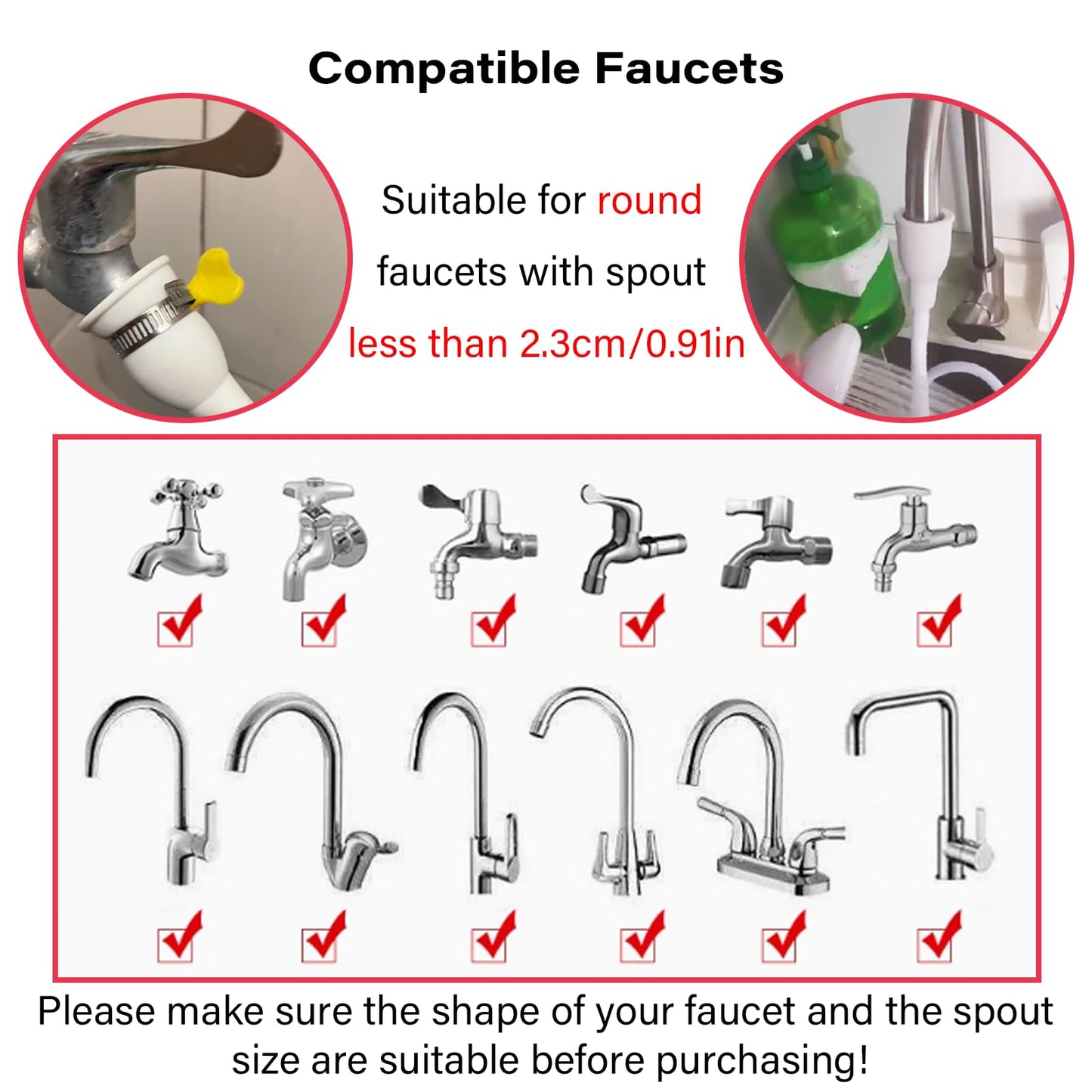 3.28FT/1M Sink Spray Hose,Faucet Sprayer Hose,Sink Hose Attachment for Portable Hand Held Shower Head Sprayer,Shampoo Sprayer Hose for Bathing Baby,Pets,Washing Hair,Rinsing Vegetables