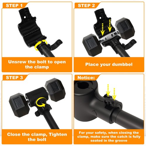 Dumbbell Barbell Converter Bar, Adjustable Weight Dumbbell to Barbell Converter, Easy Grip & Installation Weight Lifting Bar, Ideal for Strength Training Home Gym