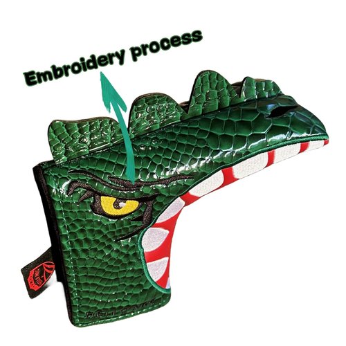 Cool Dinosaur Golf Blade Putter Cover Headcover Club Protective Case, PU Leather Golf Putter Head Covers Magnetic Golf Headcovers Gifts for Men
