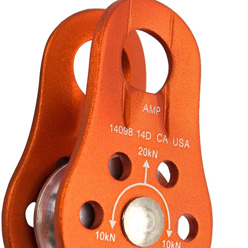 Fusion Climb Nuro Pulley Fixed Aluminum Side Plate 20kN for Towing, Heavy Duty, Offroad Recovery Emergency Kit, Climbing, Zipline, Outdoor Activity
