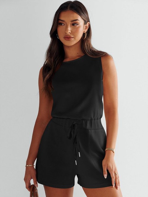 ANRABESS Women's Sleeveless Romper - Trendy Summer Jumpsuit for Beach Vacations | Casual One-Piece Outfit