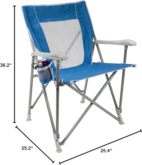 GCI Outdoor Folding Beach Chair - Waterside Captain's Design for Ultimate Comfort