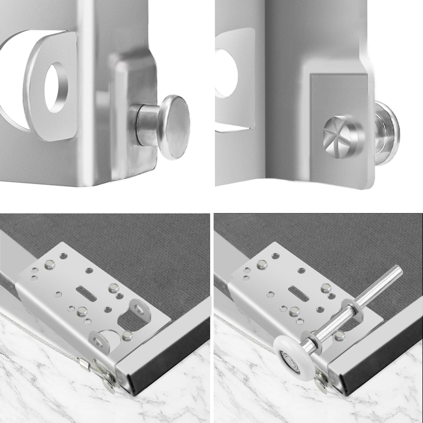 Heavy Duty Garage Door Bottom Lifting Bracket - Commercial-Grade Roller Bracket Assembly for Garage Door Maintenance, Compatible with 2” Track Systems and Stem Roller Assemblies (1 Pair)