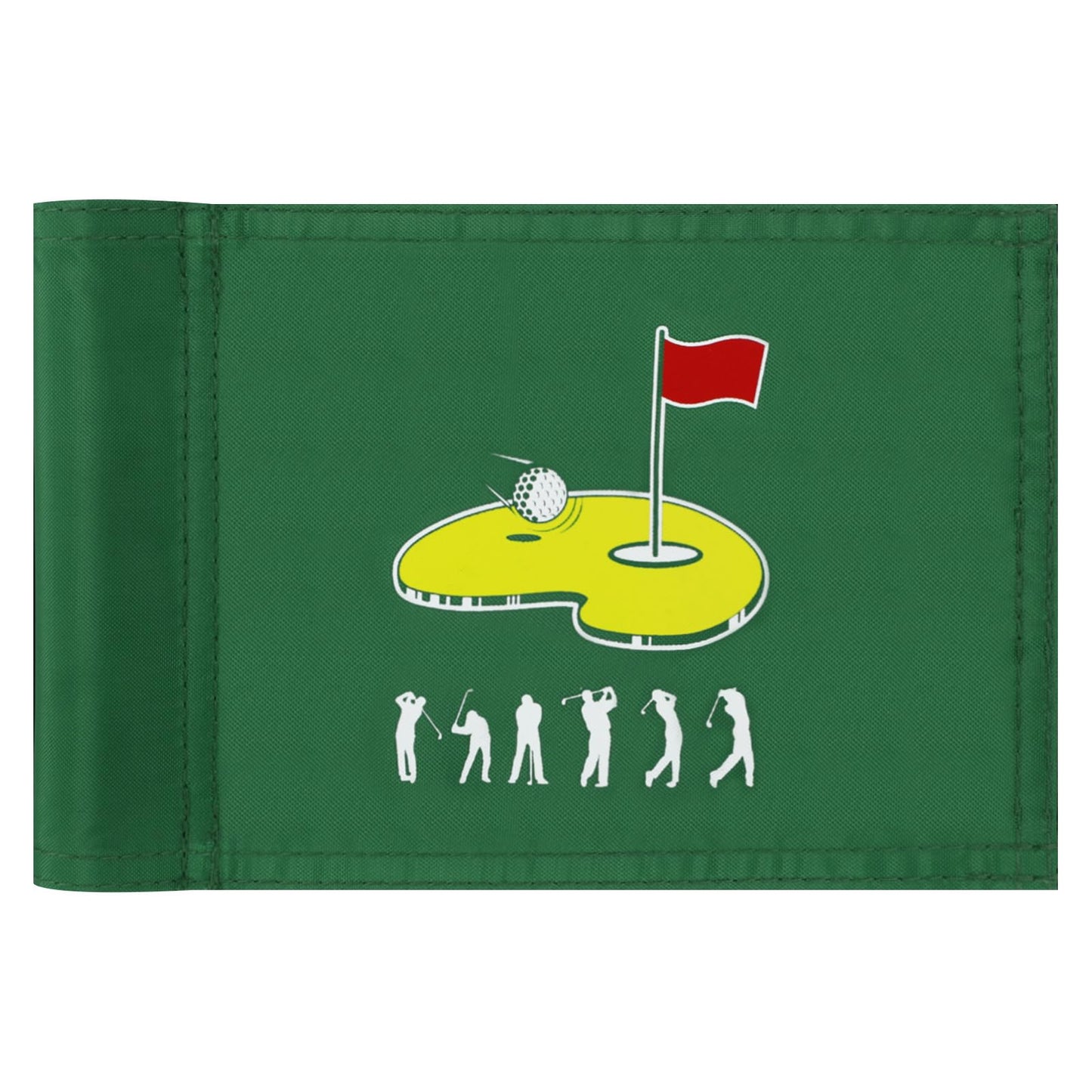 Mindsoft Mini Golf Flag 9 x 6 Inch Golf Pin Flags for Putting Green 420d Nylon Double-sided Silk-screened Waterproof for Backyard Practice Courses Garden Club