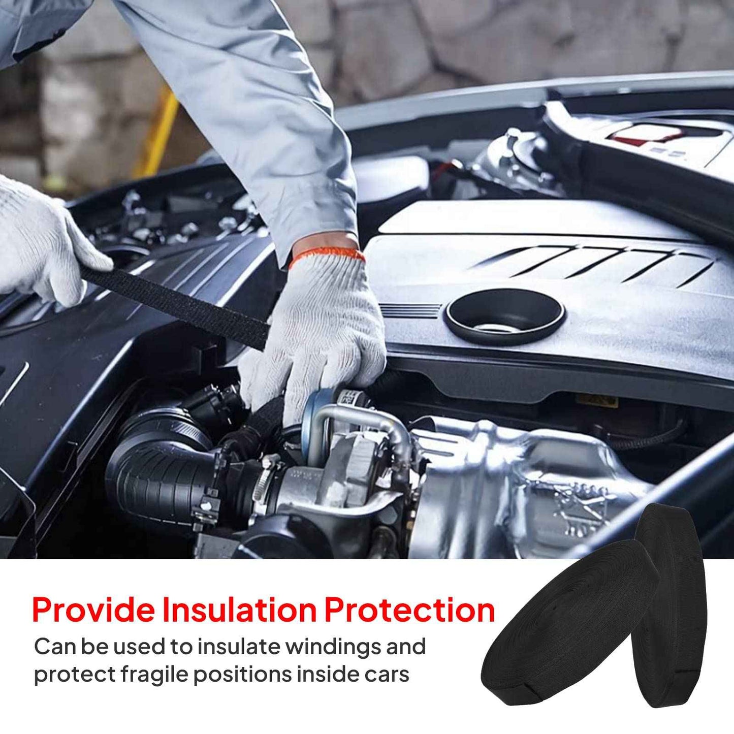 Sonoreboom 2 in 1 Heat Shrink Braided Sleeving Fabric Tubing-Ideal fit Irregular Shape Hose/Cable/Wire (3/8"(10mm), 22FT)