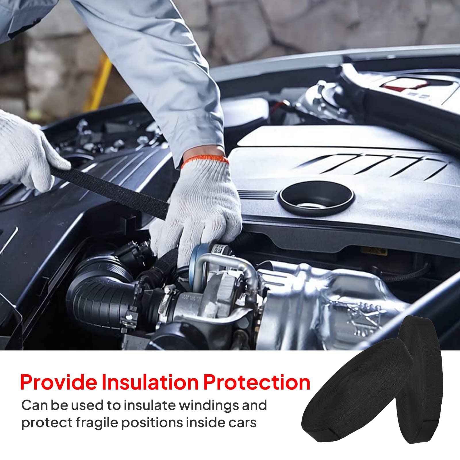 Sonoreboom 2 in 1 Heat Shrink Braided Sleeving Fabric Tubing-Ideal fit Irregular Shape Hose/Cable/Wire (3/8"(10mm), 22FT)