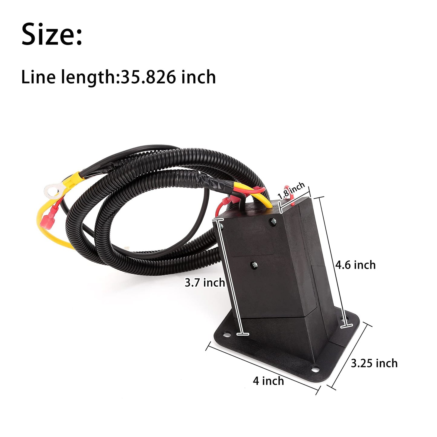 10L0L 36 Volt Powerwise Charger Receptacle for EZGO TXT & Medalist DCS/PDS Golf Cart, Receptacle with Wiring Harness, OEM# 73063-G01 73063G01