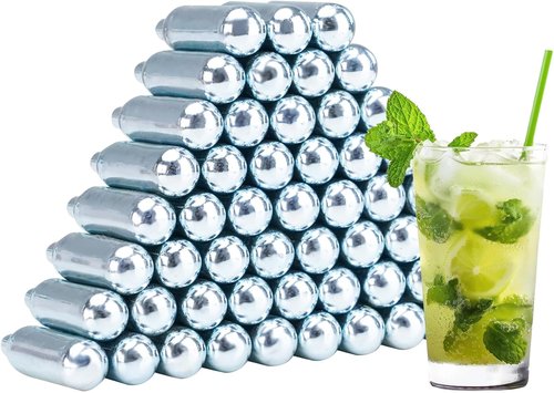 CO2 Cartridges | 8g Soda Chargers for Sparkling Water Maker - 50 Pack of Seltzer Cylinders