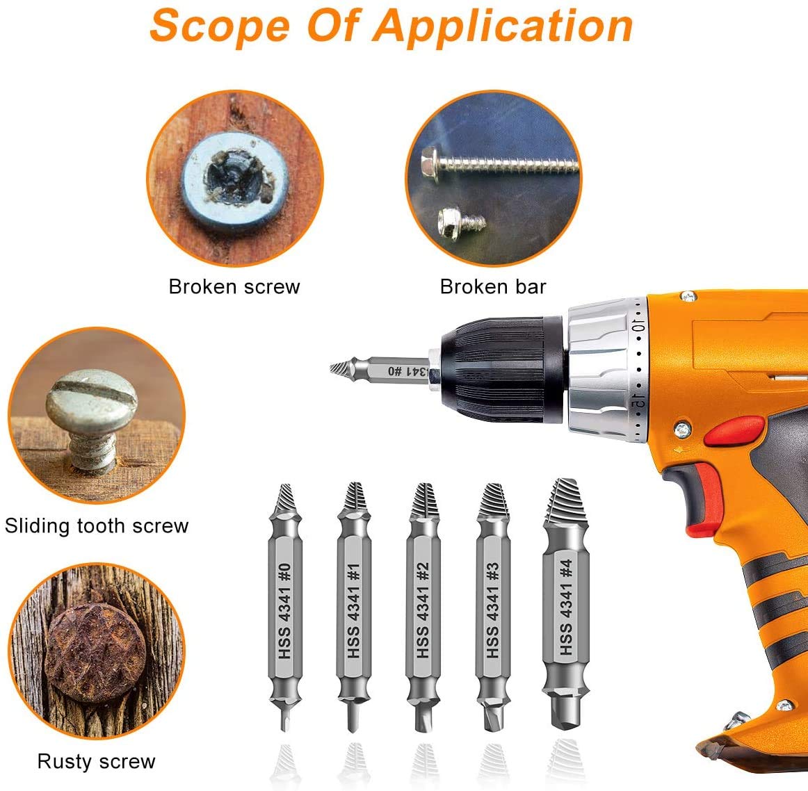 Gifts for Men,Damaged Screw Extractor Set,Christmas Stocking Stuffers for Adults Men Him,Mens Gifts for Dad,Husband,Stripped Screws Bolt Drill Bit Tools for Easy Removal of Rusty Broken Screw