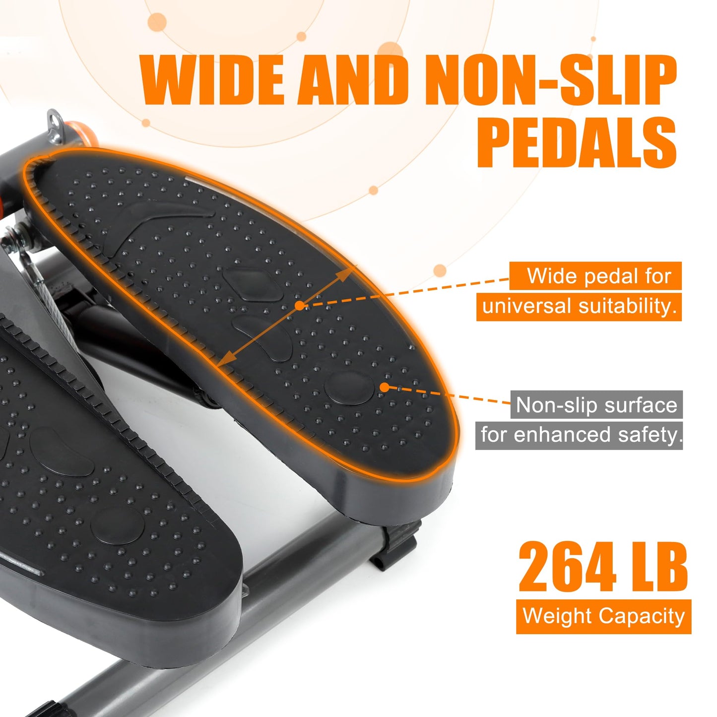 Mini Stair Stepper for Exercise at Home with Resistance Bands Exercise Equipment for Home Stair Climber Stepper Machine for Home Gym Cardio Equipment for Full Body Workout