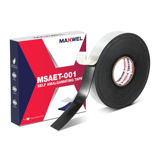 Maxwel Manufacturing Self Amalgamating Rubber Splicing Tape - 3/4 Inch 10 Yards General Purpose Waterproof High Voltage Self Fusing Electrical Insulating Tape