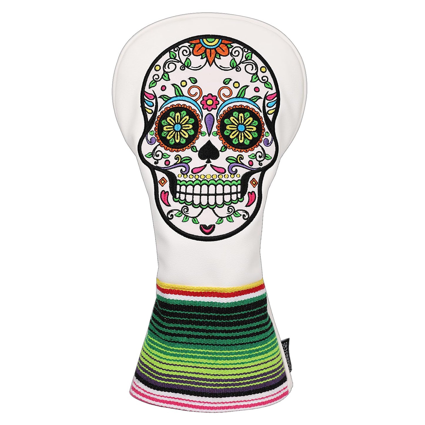 SHABIER White Golf Driver Headcover with Skull Design for Golf Driver Club