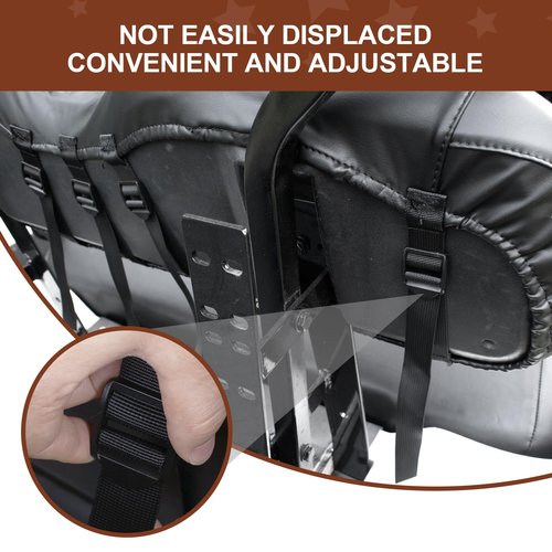 NOKINS Golf Cart Seat Covers Leather Front Seat Cover Fit Yamaha Drive&Drive 2,Smooth and Simple Style,No Stapler,Golf Cart Vinyl Waterproof Replacement Seat Cover, Black