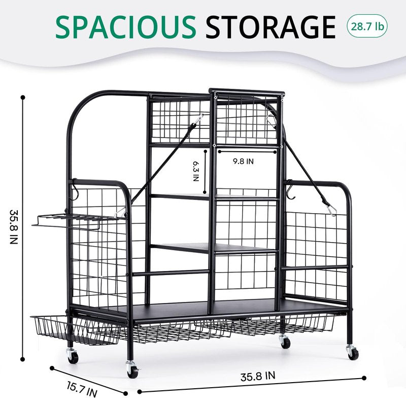 Golf Bag Organizer for Garage, Golf Storage Bag Stand, Golf Push Cart for Men and Women, Golf Club and Other Golfing Equipment Accessories Rack, Golf Bag Holder for Garage, Club, Shed, Basement