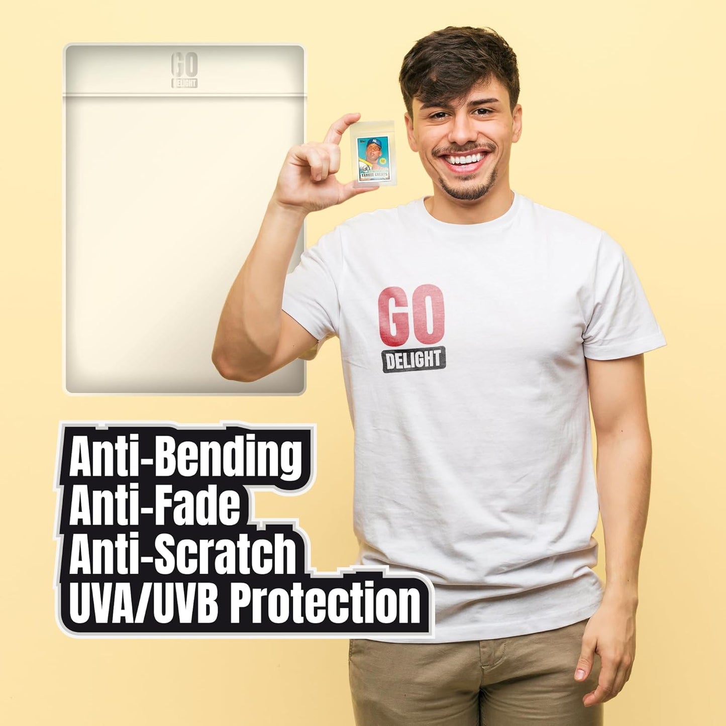 PSA Semi Rigid Card Holders - 100 Bundle for Grading Baseball & Trading Cards | 50 Holders + 50 Soft Sleeves - 3-5/16” x 4-7/8”