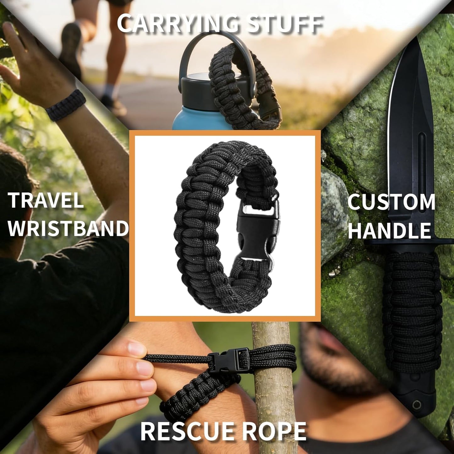 Skiennix Adjustable 2-Point Paracord Rifle Sling - Heavy-Duty Gun Sling for Hunting & Survival | Fits Most Rifles