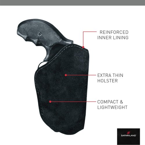 Safariland 25 Inside-the-Pocket Holster, S&W J-Frame, Ruger SP101 or Similar 2", Pocket, Plain Black, Right Hand
