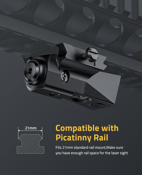 CVLIFE Green Laser Sight Compatible with Picatinny Rail, Laser Sight with Magnetic Rechargeable