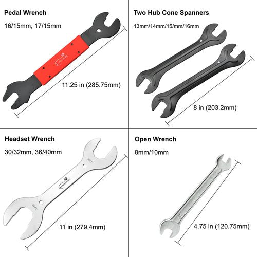 Lumintrail 42 Piece Mountain, Dirt, and Road Bike Repair Tools Kits - Bicycle Maintenance Tool Kit Set with Storage Case